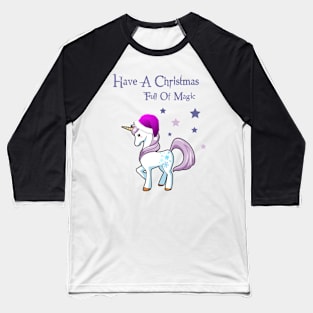 Unicorn Christmas Magic Baseball T-Shirt